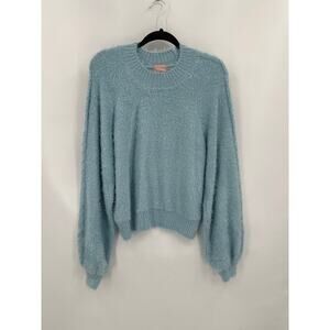 Show me your MuMu Vienna Sweater in Frosty Blue Knit Size Medium Ballon sleeves